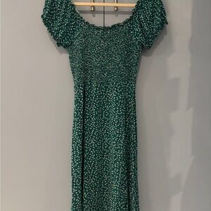 Green Floral Women's Dress